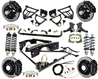 COILOVER & ARMS,WILWOOD 13" BRAKES,DRILLED,BLACK