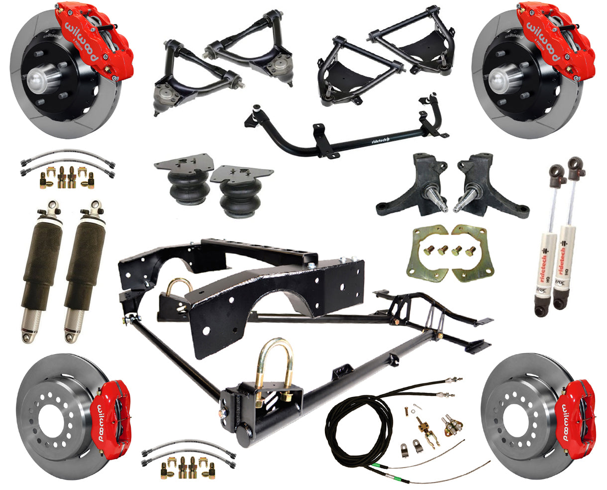 AIR RIDE SUSPENSION,WILWOOD 13/12" BRAKES,RED,71-72 C10