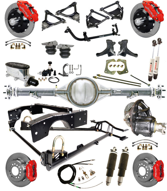 AIR RIDE SUSPENSION,CURRIE REAR,WILWOOD 13/12",RED,71-72 C10