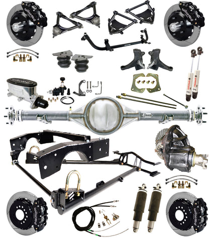 AIR RIDE SUSPENSION,CURRIE REAR,WILWOOD 13" BRAKES,BLACK,71-72 C10