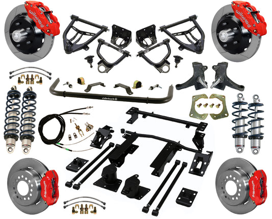 COILOVER & ARMS,WILWOOD 13/12" BRAKES,RED