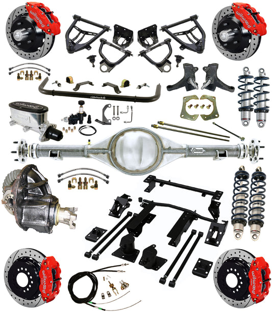 COILOVER,ARMS,CURRIE REAR,WILWOOD 13" DRILLED,RED