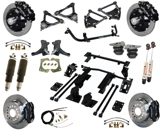 AIR RIDE SUSPENSION,WILWOOD 13/12" BRAKES,BLACK,73-87 C10