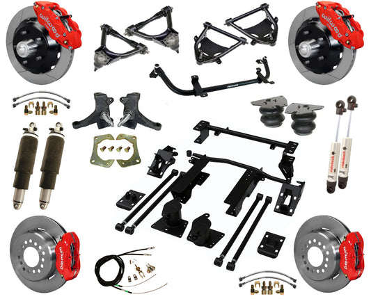 AIR RIDE SUSPENSION,WILWOOD 13/12" BRAKES,RED,73-87 C10