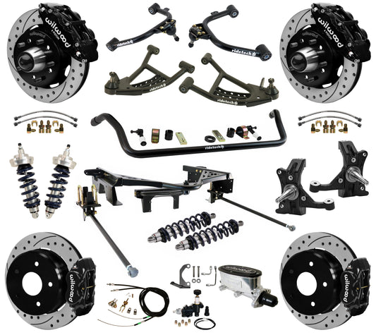 COILOVER SYSTEM,WILWOOD 12" DRILL,BLACK,88-98 C1500 TRUCK
