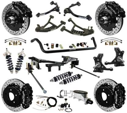 COILOVER SYSTEM,WILWOOD 13" DRILL,BLACK,88-98 C1500 TRUCK