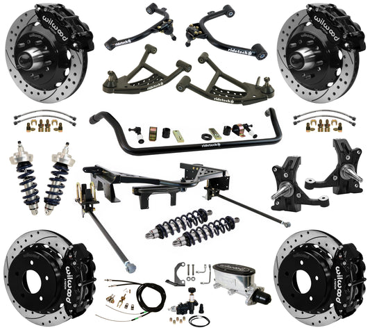 COILOVER SYSTEM,WILWOOD 13" DRILL,BLACK,88-98 C1500 TRUCK