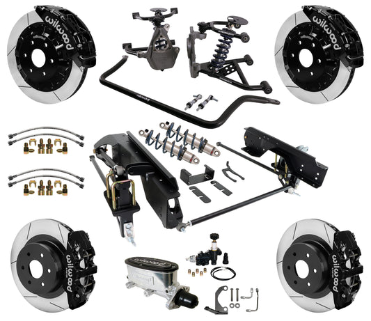 COILOVER SYSTEM,WILWOOD 16/14" BRAKES,BLACK,99-06 GM 1500