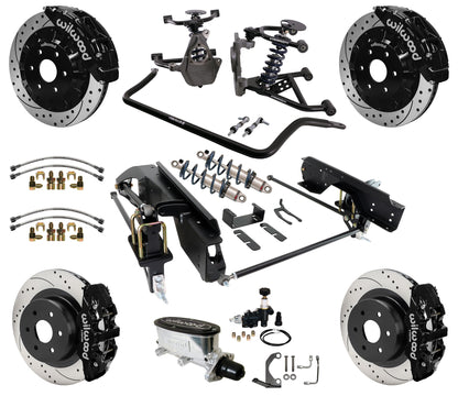 COILOVER SYSTEM,WILWOOD 16/14" DRILLED BRAKES,BLACK,99-06 GM 1500
