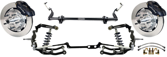FRONT COILOVER,STEERING,WILWOOD 12",BLK,63-82 CORVETTE