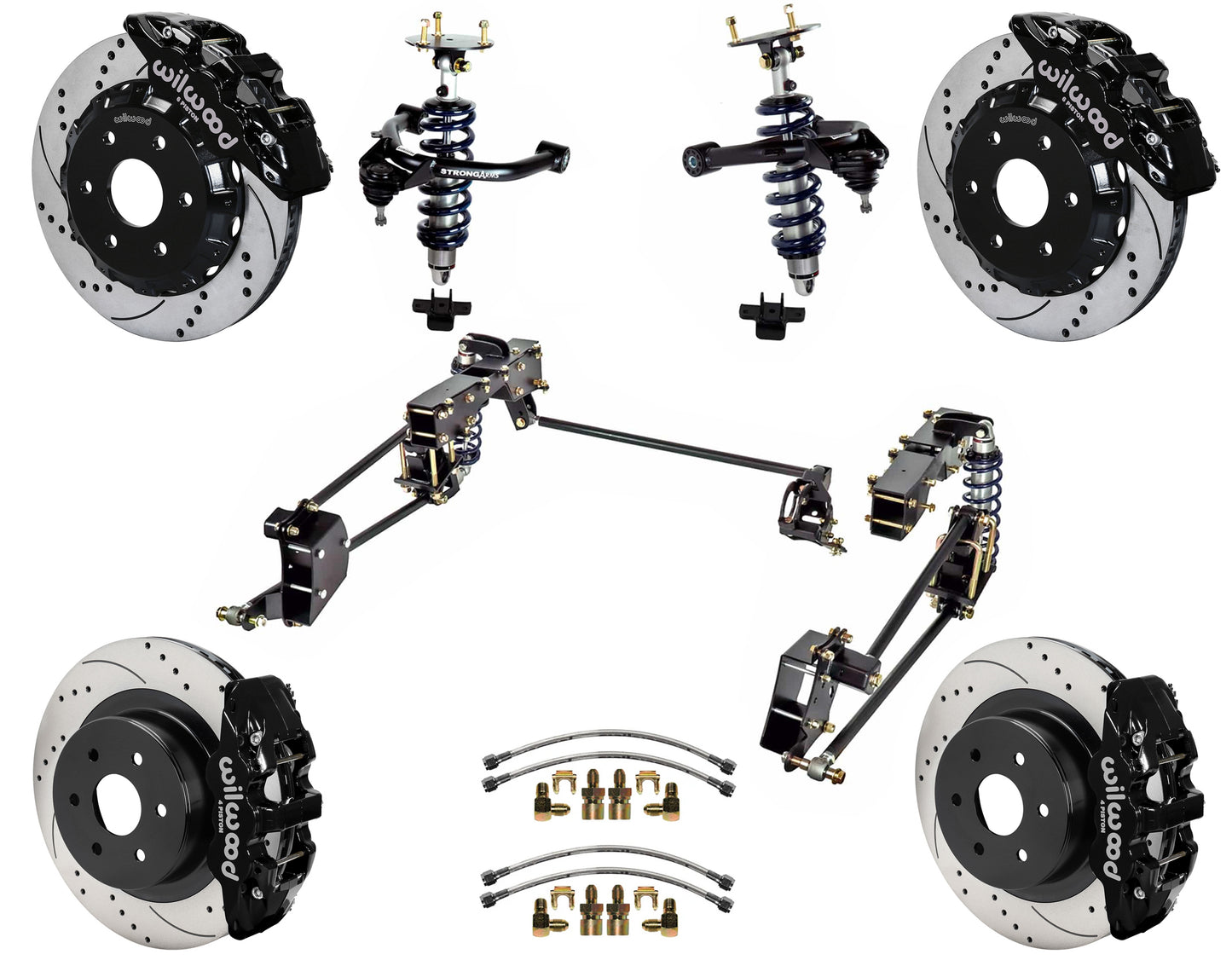 COILOVER SYSTEM,WILWOOD 14" DRILLED,BLACK,07-16 GM 1500,CAST ARMS,6 LUG