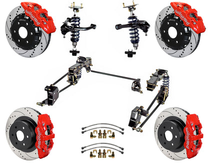 COILOVER SYSTEM,WILWOOD 14" DRILLED,RED,07-16 GM 1500,CAST ARMS,6 LUG
