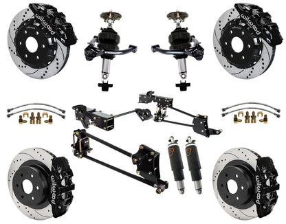 AIR RIDE SYSTEM,WILWOOD 14" DRILLED,BLACK,07-16 GM 1500,CAST ARMS,6 LUG