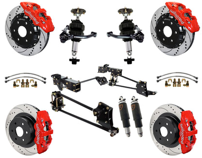 AIR RIDE SYSTEM,WILWOOD 14" DRILLED,RED,07-16 GM 1500,CAST ARMS,6 LUG