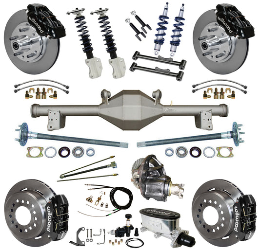 COILOVER SYSTEM,CURRIE REAR,WILWOOD BRAKES,11" BLACK,90-93 FORD MUSTANG