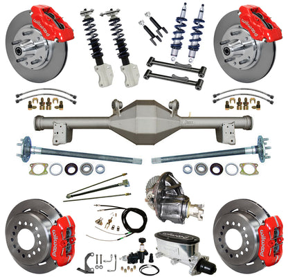 COILOVER SYSTEM,CURRIE REAR,WILWOOD BRAKES,11" RED,90-93 FORD MUSTANG
