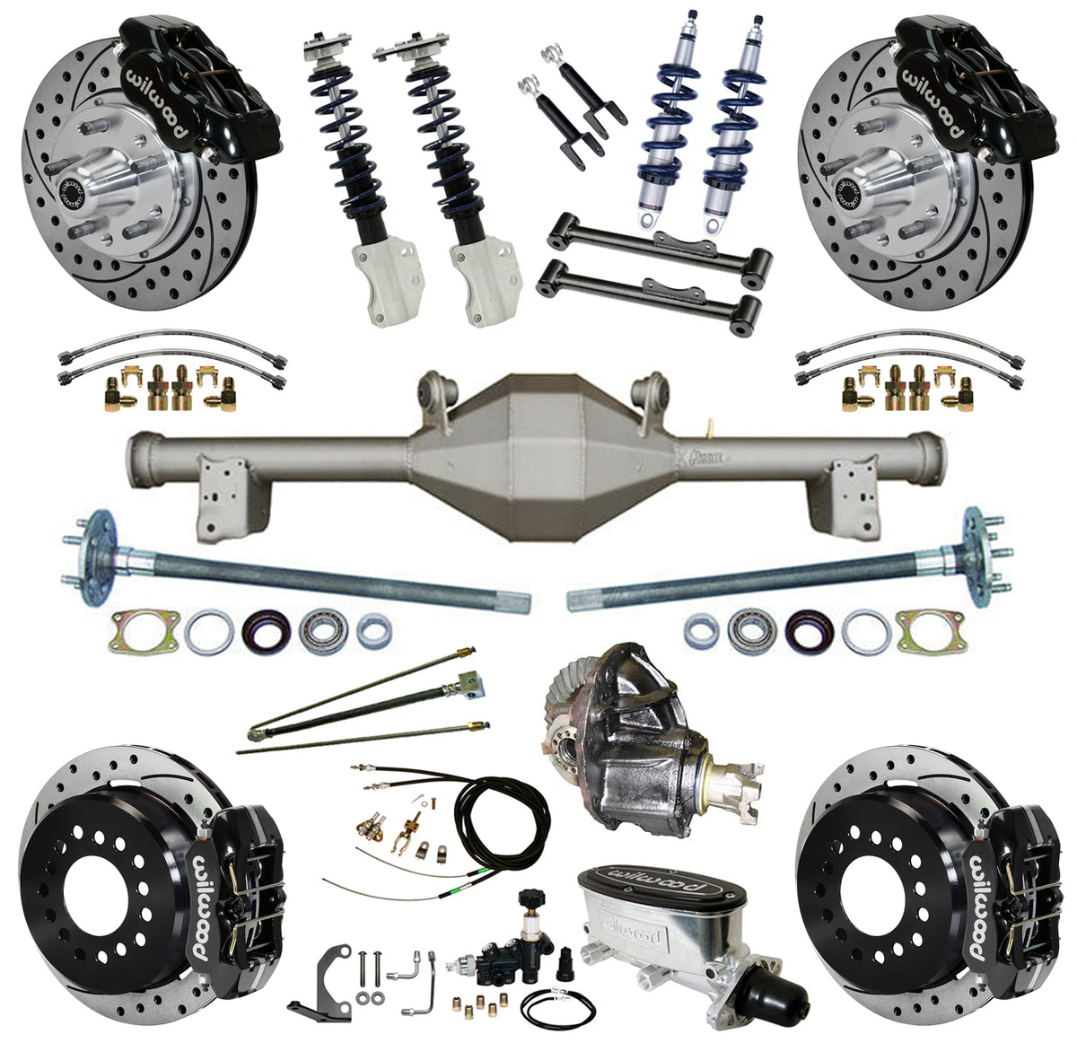 COILOVER SYSTEM,CURRIE REAR,WILWOOD BRAKES,11" DRILL,90-93 FORD MUSTANG