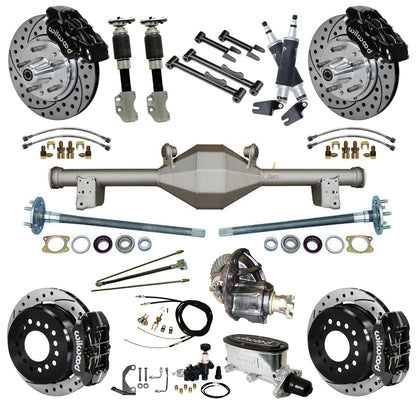 AIR RIDE SYSTEM,CURRIE REAR,WILWOOD BRAKES,11" DRILL,90-93 FORD MUSTANG