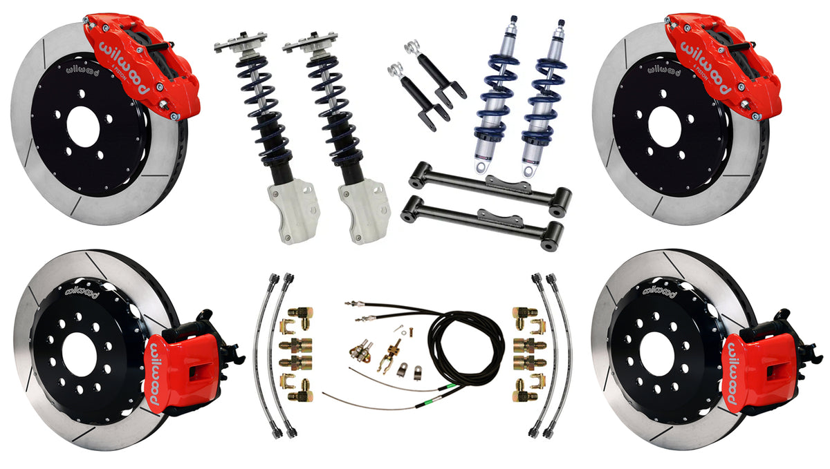 COILOVER SYSTEM,CURRIE REAR,WILWOOD BRAKES,14/13" RED,94-04 FORD MUSTANG