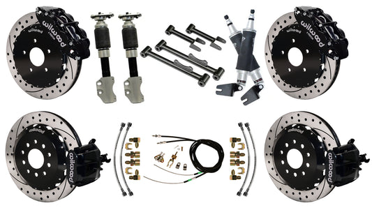 AIR RIDE SYSTEM,CURRIE REAR,WILWOOD BRAKES,13" DRILL,94-04 FORD MUSTANG