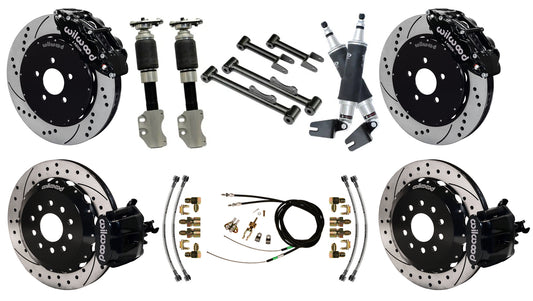 AIR RIDE SYSTEM,CURRIE REAR,WILWOOD BRAKES,14/13" DRILL,94-04 FORD MUSTANG