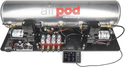 RIDEPRO E5 AIR RIDE CONTROL SYSTEM,5 GALLON DUAL COMP AIRPOD,1/4" VALVES