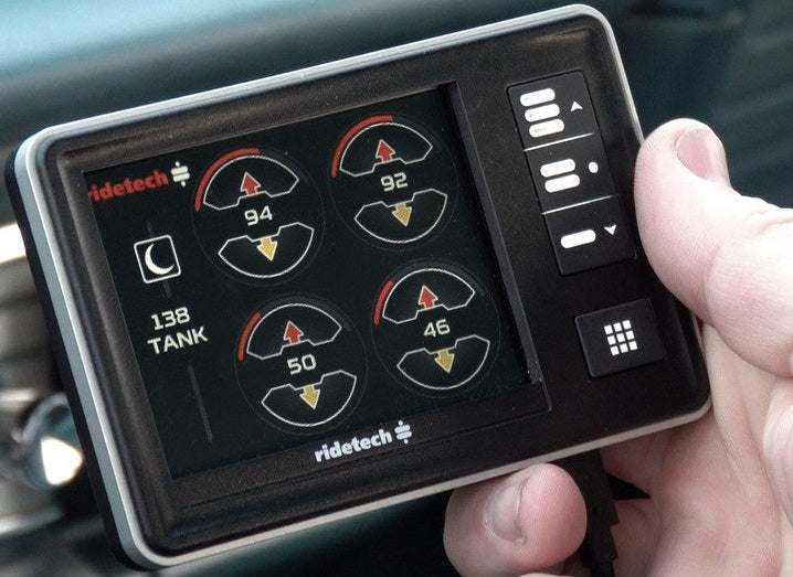 RIDEPRO E5 AIR RIDE CONTROL SYSTEM,5 GALLON DUAL COMP AIRPOD,1/4" VALVES