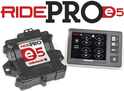 RIDEPRO E5 AIR RIDE CONTROL SYS,5 GALLON DUAL COMP AIRPOD,HIGH FLOW,3/8" VALVE