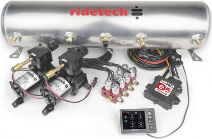 RIDEPRO E5 AIR RIDE CONTROL SYSTEM,5 GALLON DUAL COMP,1/4" VALVES