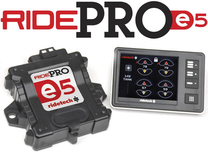 RIDEPRO E5 AIR RIDE CONTROL SYSTEM,5 GALLON DUAL COMP,1/4" VALVES