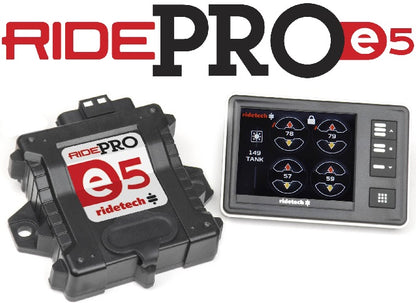RIDEPRO E5 AIR RIDE CONTROL SYSTEM,5 GALLON DUAL COMP,HIGH FLOW,3/8" VALVES
