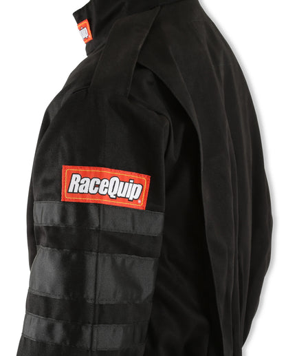 FIRE SUIT,1-PC,SINGLE LAYER,SFI,BLACK,LARGE