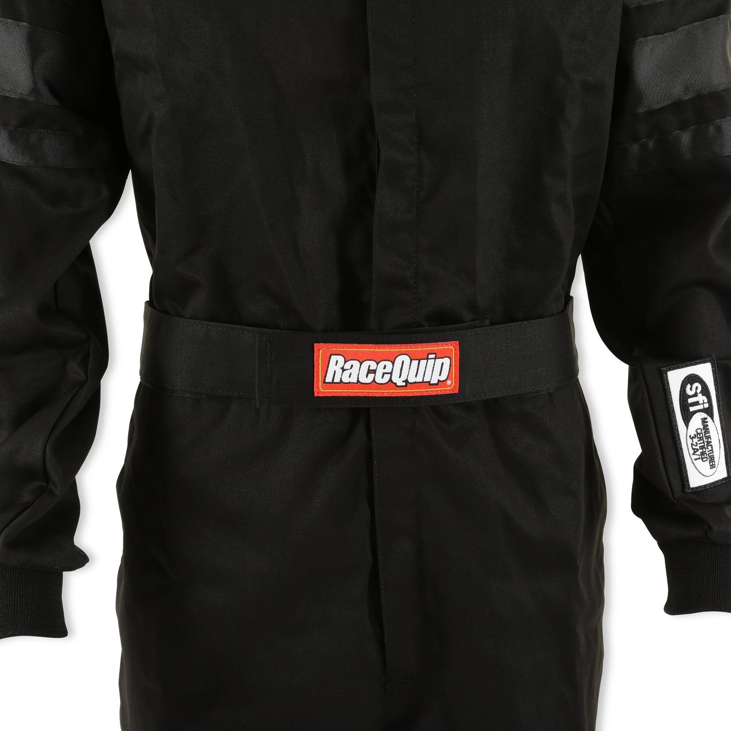 FIRE SUIT,1-PC,SINGLE LAYER,SFI,BLACK,LARGE