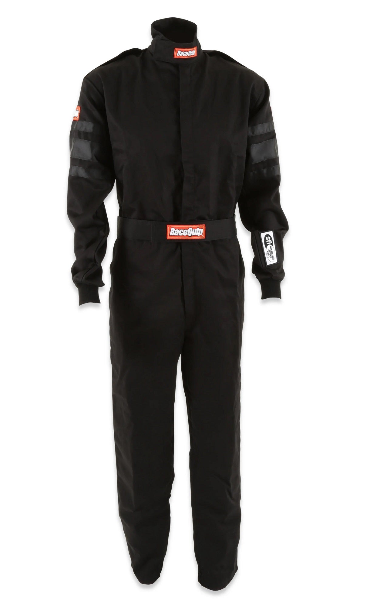 FIRE SUIT,1-PC,SINGLE LAYER,SFI,BLACK,X-LARGE
