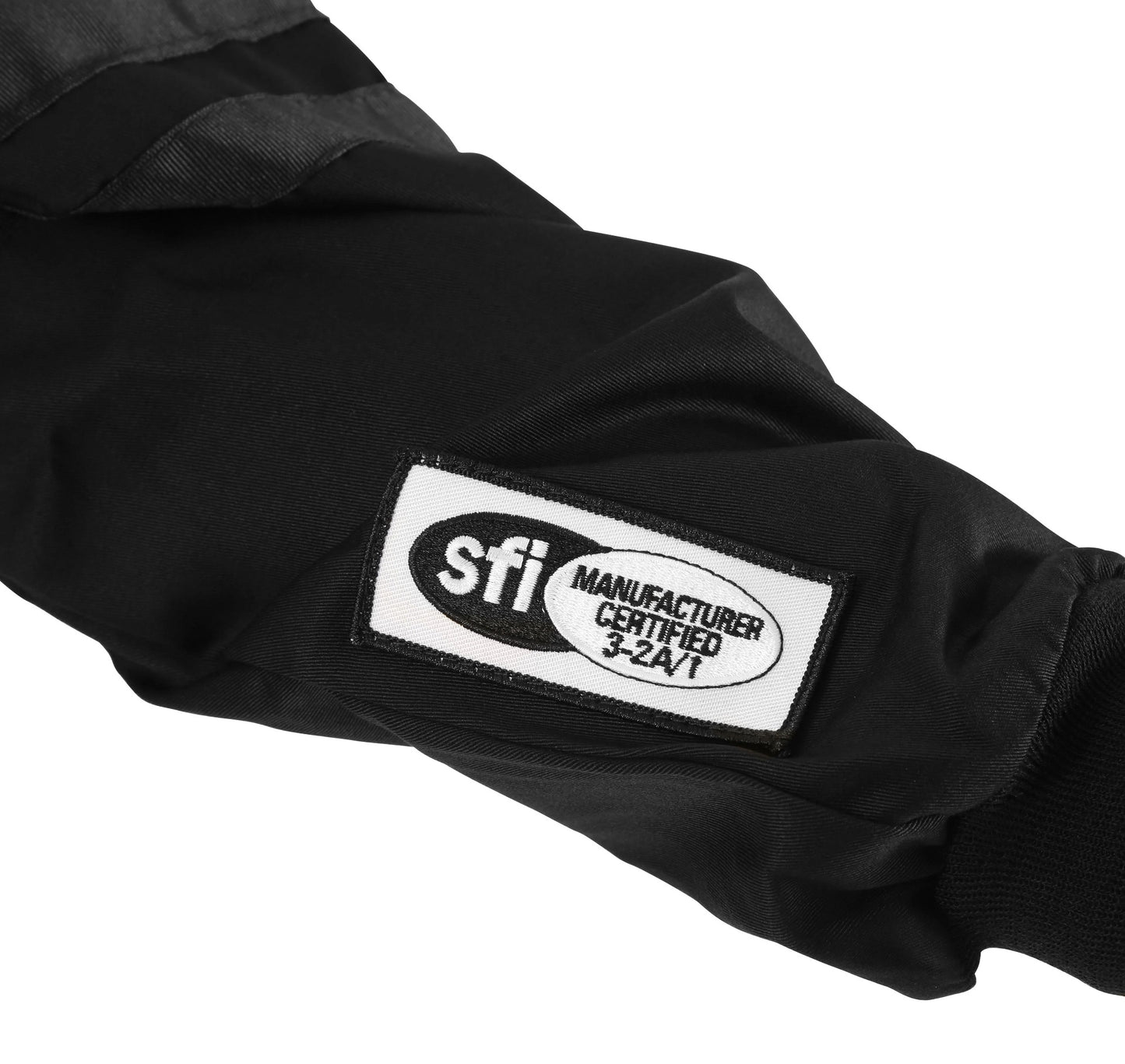 FIRE SUIT JACKET,SINGLE LAYER,SFI,BLACK,LARGE