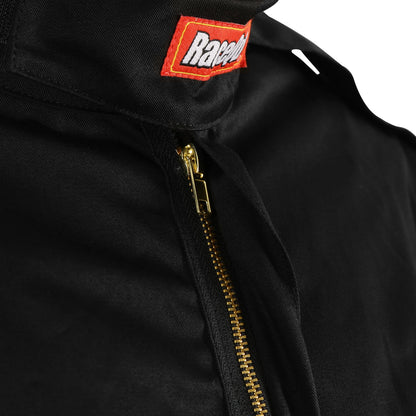 FIRE SUIT JACKET,SINGLE LAYER,SFI,BLACK,LARGE