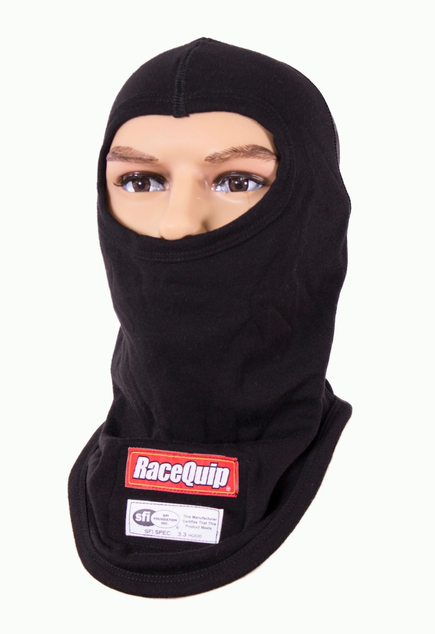 FIRE RETARDANT HOOD,SINGLE LAYER,SFI,BLACK