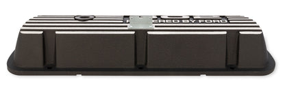 ALUMINUM VALVE COVERS,302 FORD,WRINKLE,BLACK