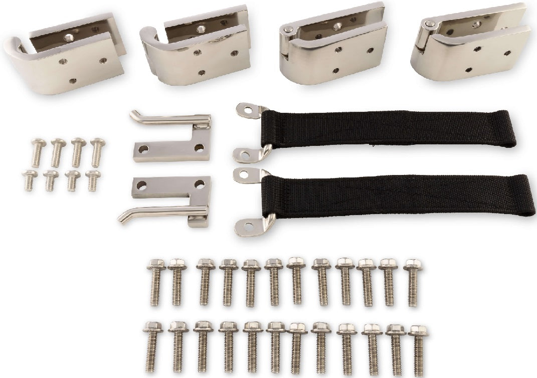REMOVABLE DOOR HINGE KIT,SS,66-77 BRONCO