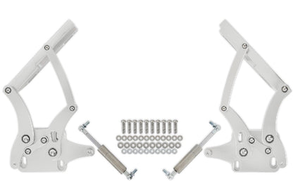 BILLET HOOD HINGES,POLISHED,67-70 MUSTANG
