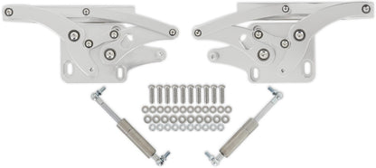 BILLET HOOD HINGES,POLISHED,67-70 MUSTANG