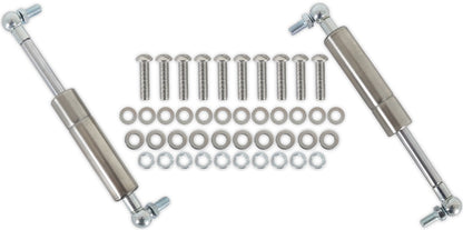 BILLET HOOD HINGES,POLISHED,67-70 MUSTANG