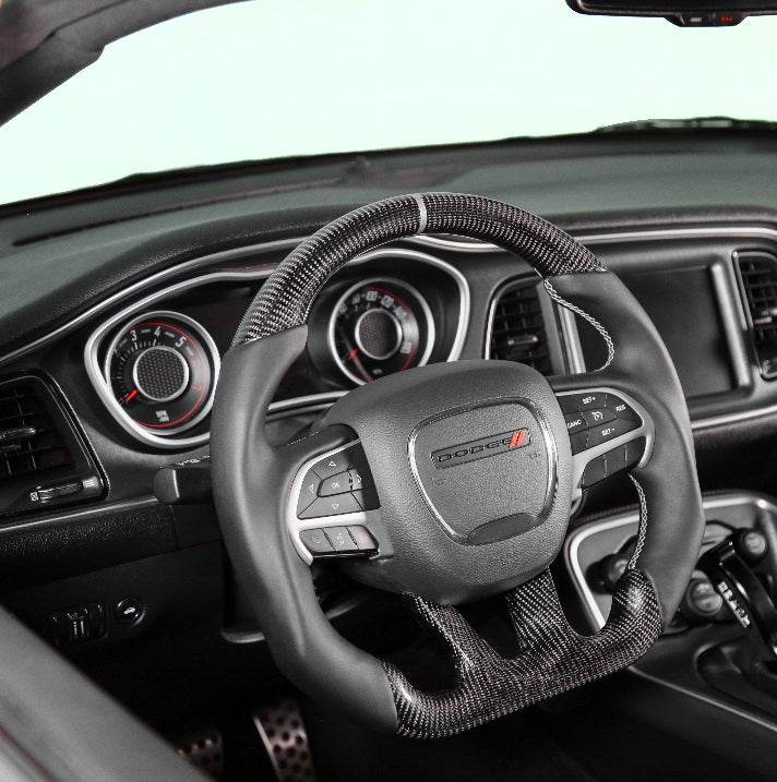 STEERING WHEEL,CARBON FIBER,LEATHER,15-22 CHARGER,CHALLENGER