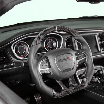 STEERING WHEEL,CARBON FIBER,LEATHER,15-22 CHARGER,CHALLENGER