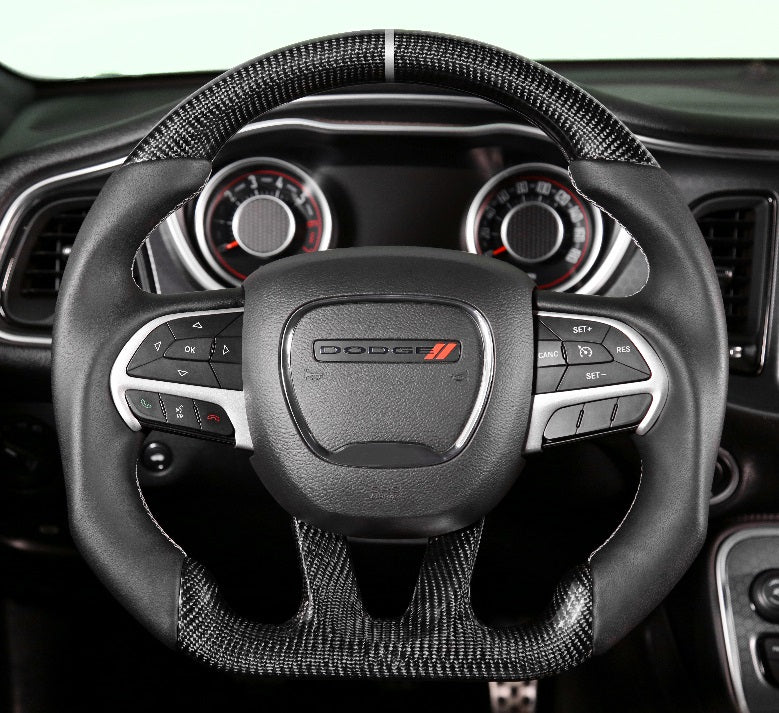 STEERING WHEEL,CARBON FIBER,LEATHER,15-22 CHARGER,CHALLENGER