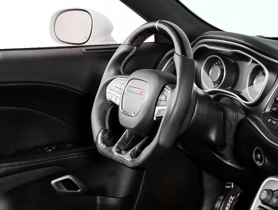 STEERING WHEEL,CARBON FIBER,LEATHER,15-22 CHARGER,CHALLENGER