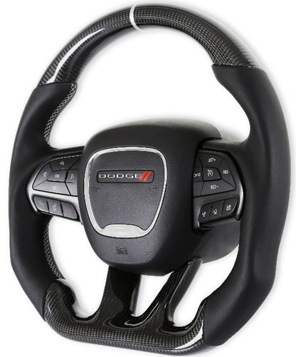 STEERING WHEEL,CARBON FIBER,LEATHER,HEATED,15-22 CHARGER,CHALLENGER