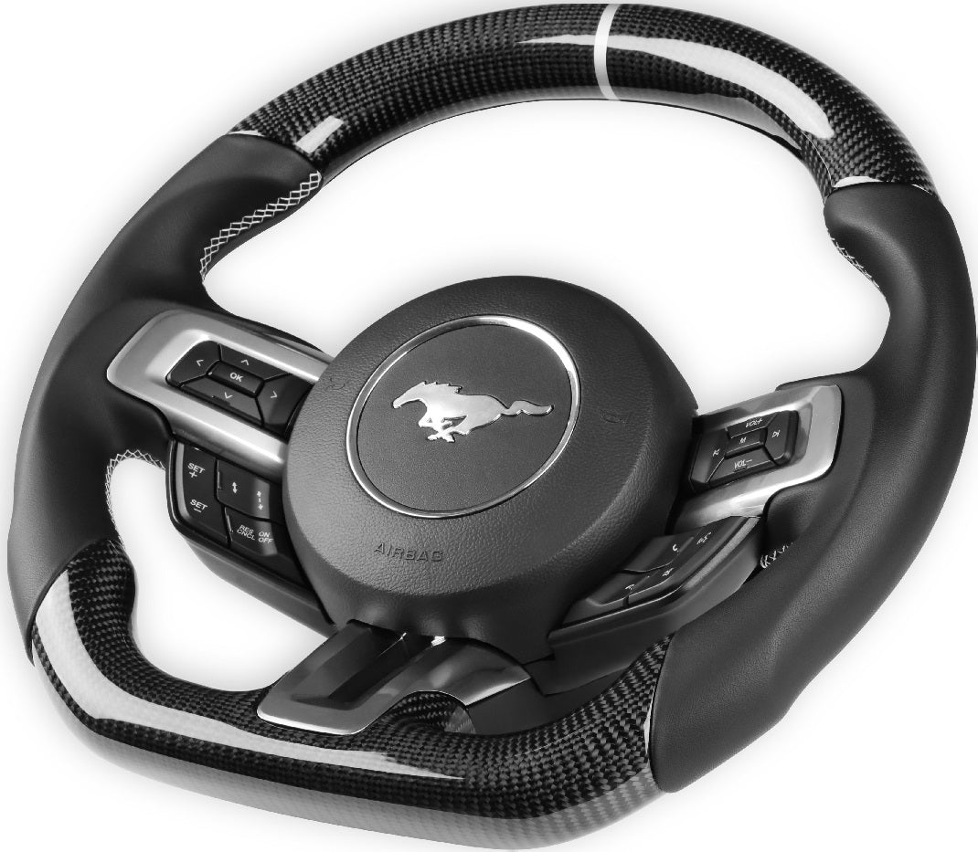 STEERING WHEEL,CARBON FIBER,15-17 MUSTANG