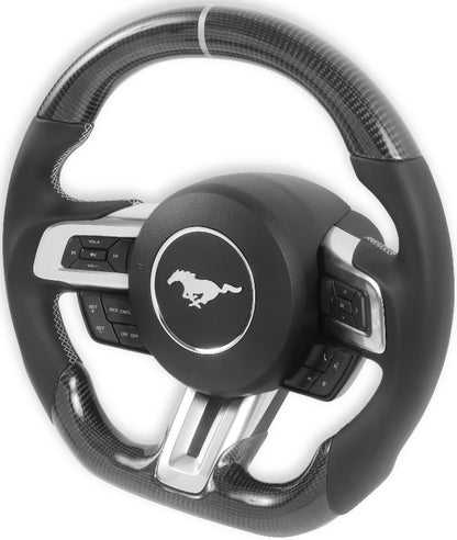 STEERING WHEEL,CARBON FIBER,18-22 MUSTANG
