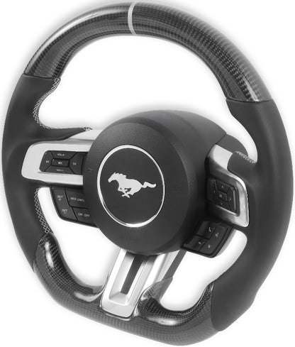STEERING WHEEL,CARBON FIBER,HEATED,18-22 MUSTANG